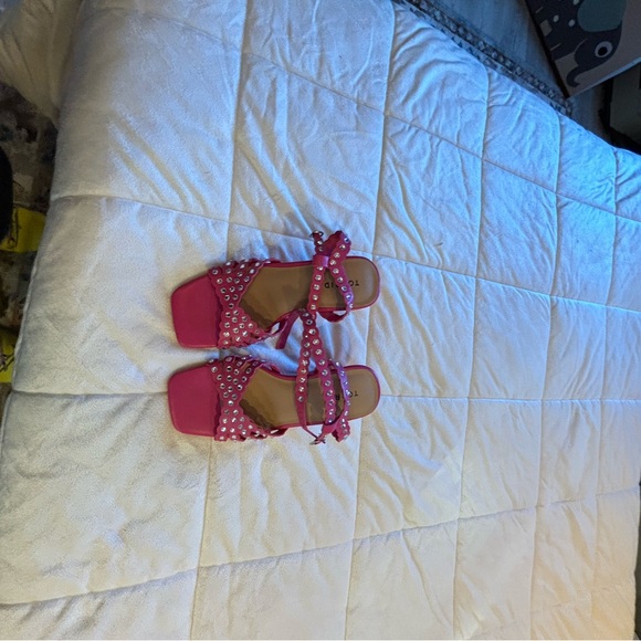 Pink Strappy Sandals with rhinestones -Torrid - Picture 11 of 11